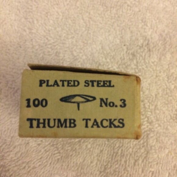 NOESTING No. 3 PLATED STEEL THUMB TACKS USA 7/16 inch - Picture 2 of 7